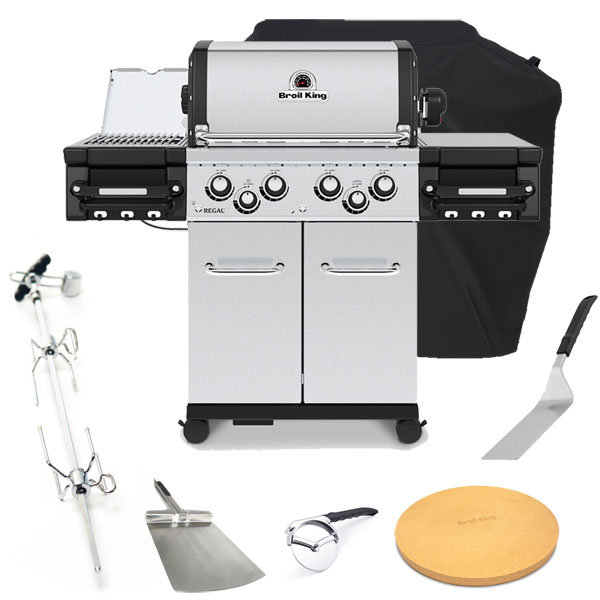 Broil King Regal S490 IR PRO Gas Barbecue | Rotisserie + <span style='color: #006666;'>FREE COVER + ACCESSORIES</span>
