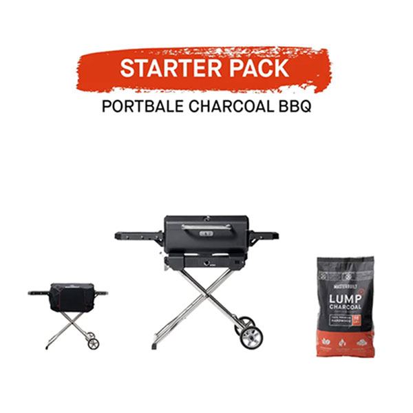 Masterbuilt Portable Charcoal Barbecue Cart Starter Pack