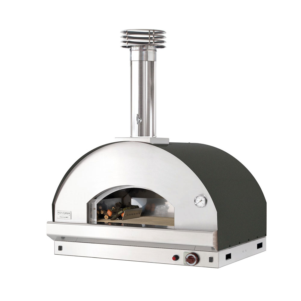Fontana Mangiafuoco Built-In Gas-Hybrid Pizza Oven | Anthracite
