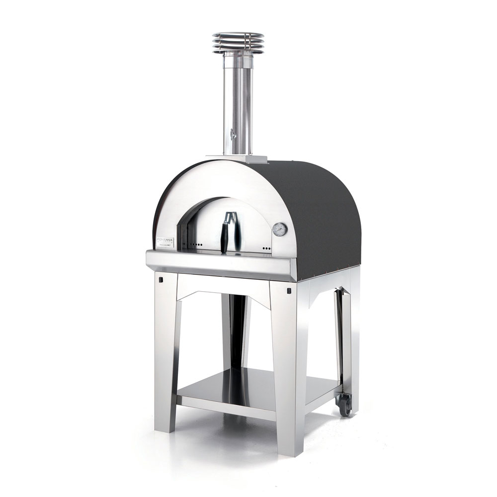 Fontana Margherita Wood Pizza Oven with Trolley | Anthracite