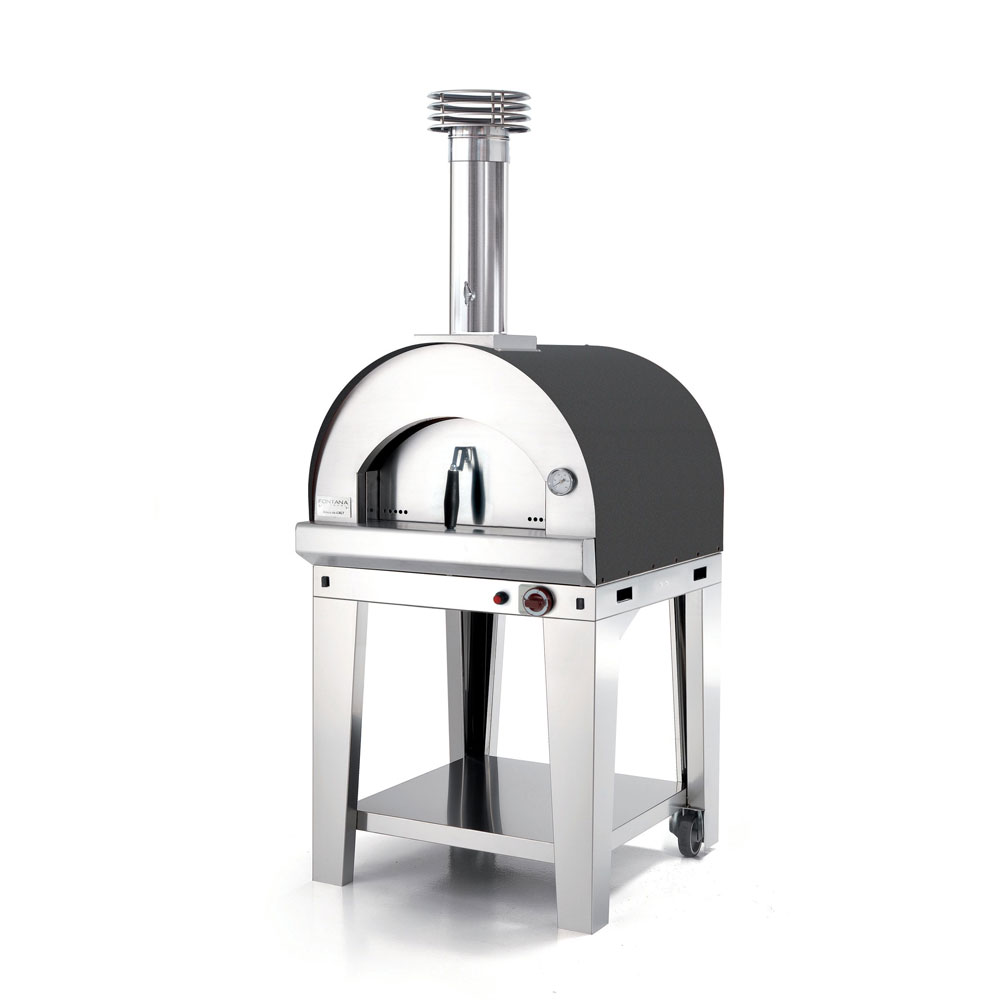Fontana Margherita Gas-Hybrid Pizza Oven with Trolley | Anthracite