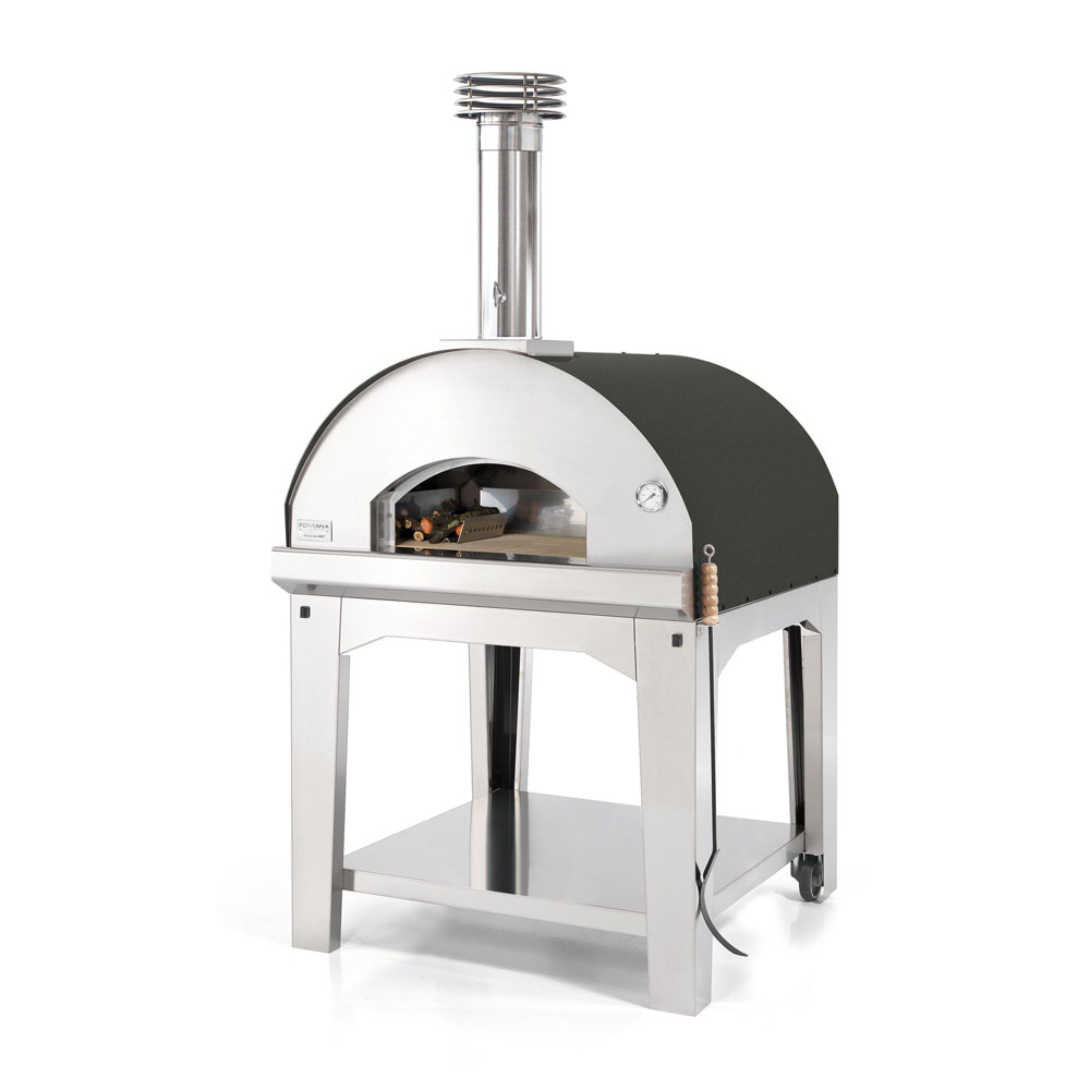 Fontana Marinara Wood Pizza Oven with Trolley | Anthracite