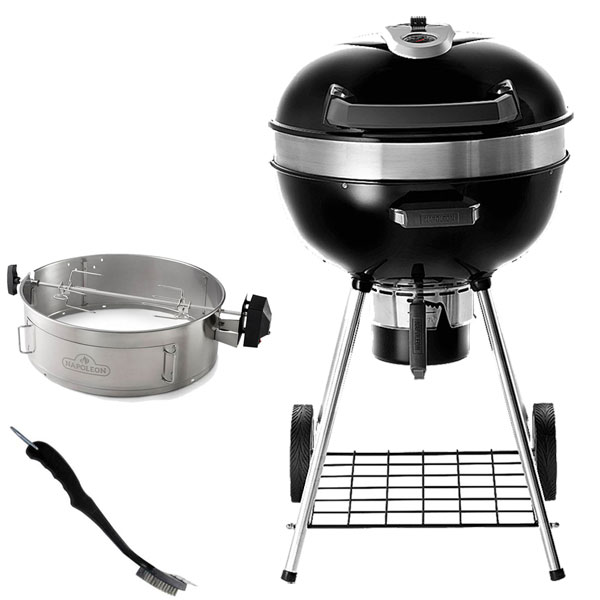 Napoleon PRO 22 Charcoal Kettle BBQ  | <span style='color: #006666;'>FREE ROTISSERIE + ACCESSORY</span> 