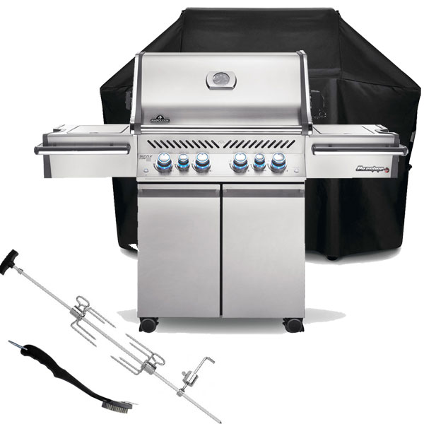 Napoleon Prestige PRO 500 RSIBNSS-3 Natural Gas BBQ | Rotisserie + <span style='color: #006666;'>FREE COVER + ACCESSORY</span>