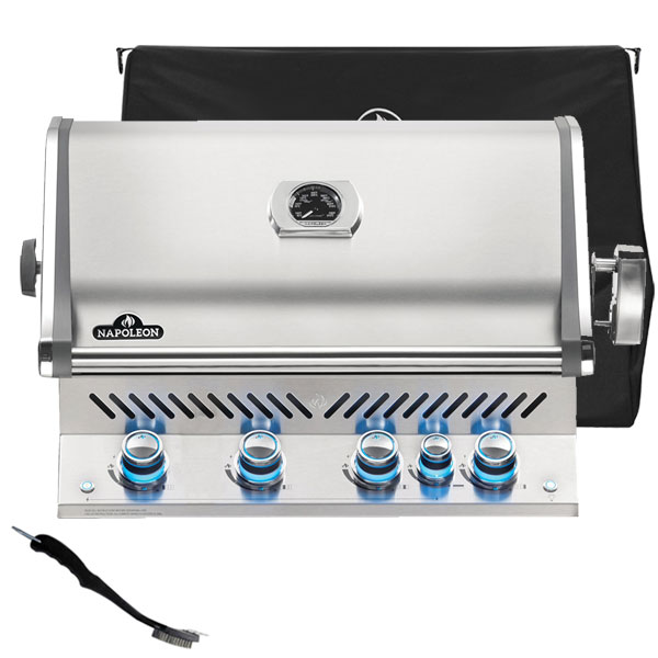 Napoleon Prestige BIPRO500 Built-In Natural Gas Barbecue BIPRO500RBNSS-3 | Rotisserie + FREE COVER + ACCESSORY 