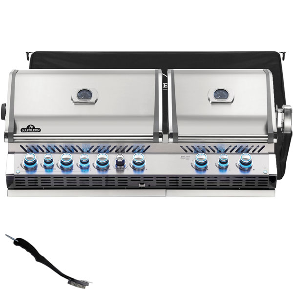 Napoleon Prestige BIPRO825 Built-In Gas Barbecue BIPRO825RBIPSS-3 | Rotisserie + FREE COVER + ACCESSORY 