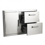 Whistler Burford Stainless Steel Double Drawer &#38; Door Combo - view 3