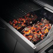 Napoleon Pro 605CSS Charcoal Barbecue | Charcoal Trays with Charcoal