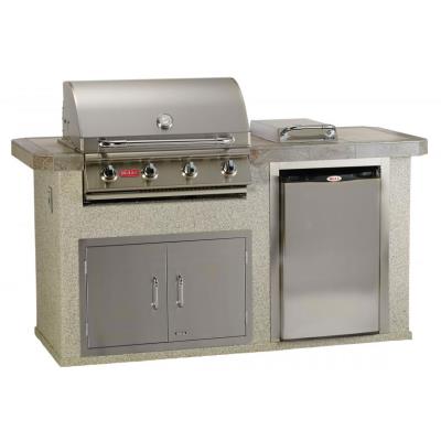 Bull Power-Q in Stucco or Rock Outdoor BBQ Kitchen Island