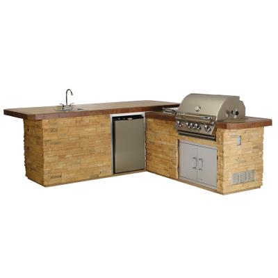 Bull Gourmet-Q in Stucco or Rock Outdoor BBQ Kitchen Island