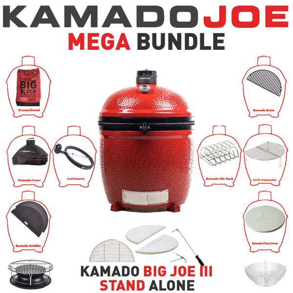 Kamado Big Joe III Stand Alone Mega Bundle
