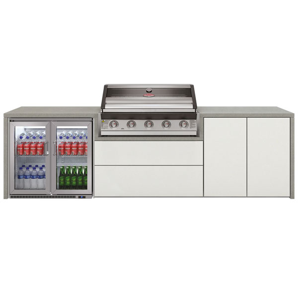 Beefeater 1600 Series 5 Burner Harmony Outdoor Kitchen with Double Fridge