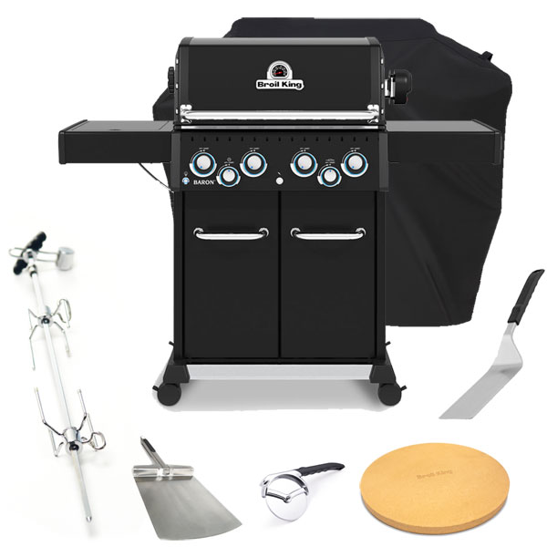 Broil King Baron Shadow 490 Gas Barbecue | Rotisserie + <span style='color: #006666;'>FREE COVER + ACCESSORIES</span>
