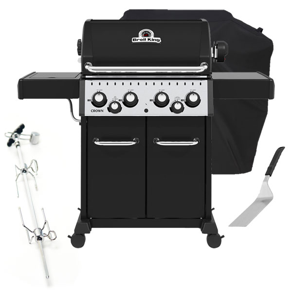 Broil King Crown 490 Gas Barbecue | Rotisserie + FREE COVER + ACCESSORIE