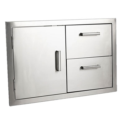 Whistler Burford Stainless Steel Door and Double Drawer Combo