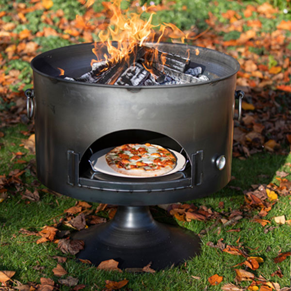Firepits UK Pete's Oven with BBQ Swing Arm and Lid 70cm Fire Pit 