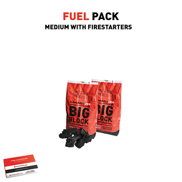 Kamado Joe Big Block Lumpwood Medium Fuel Pack + Firelighters | 18 Kg