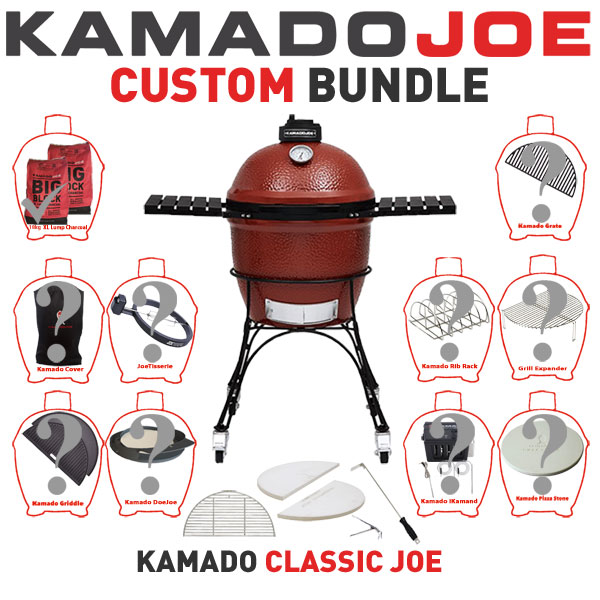 Kamado Joe Classic I Custom Bundle + FREE Cover + 30Kg FREE Block Charcoal