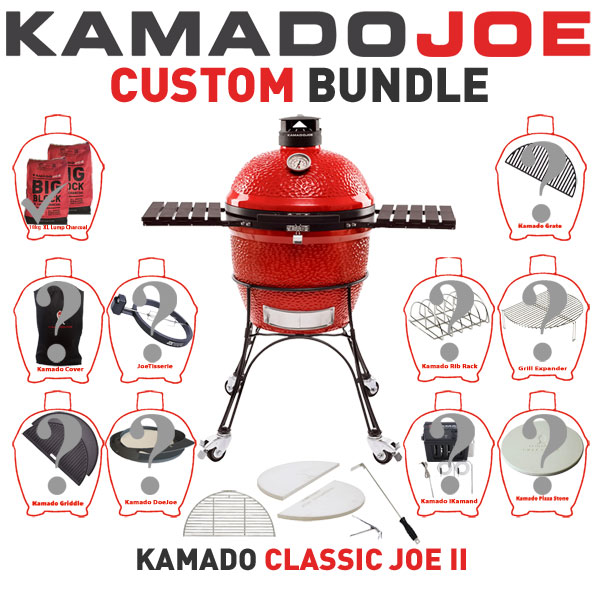 Kamado Joe Classic II Custom Bundle + FREE 18Kg KAMADO XL LUMP WOOD Charcoal
