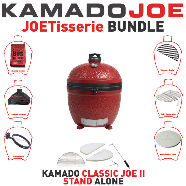Kamado Joe Classic II Stand Alone JoeTisserie Bundle