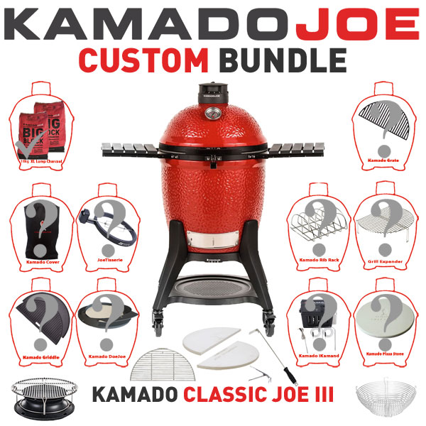 Kamado Joe Classic III Custom Bundle + FREE 18Kg KAMADO XL LUMP WOOD Charcoal