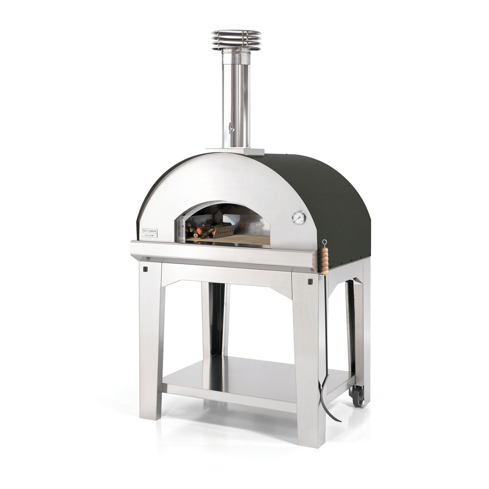 Fontana Mangiafuoco Wood Pizza Oven with Trolley | Anthracite