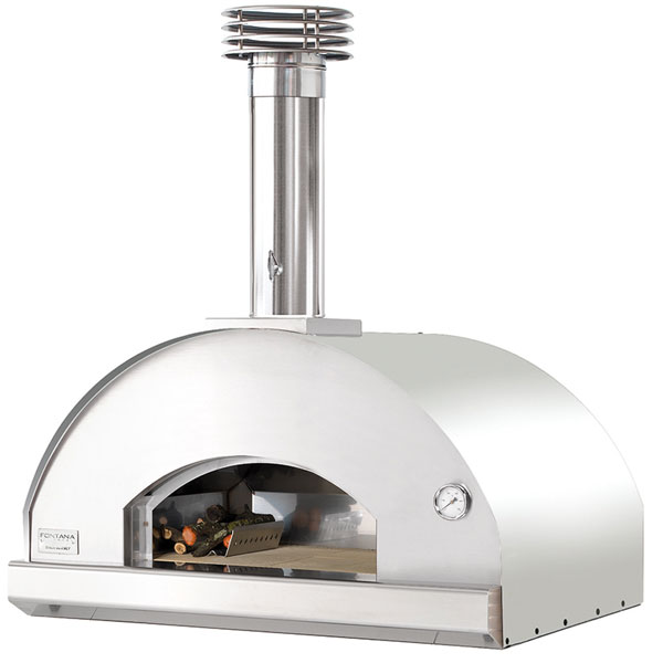 Fontana Mangiafuoco Built-In Wood Pizza Oven | Stainless Steel