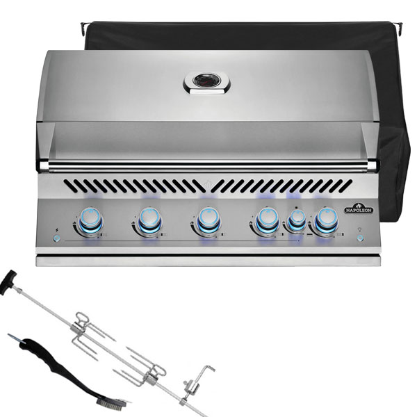 Napoleon 700 Series BIG38 RBPSS-1 Built In Gas Barbecue | Rotisserie + FREE COVER + ACCESSORY 