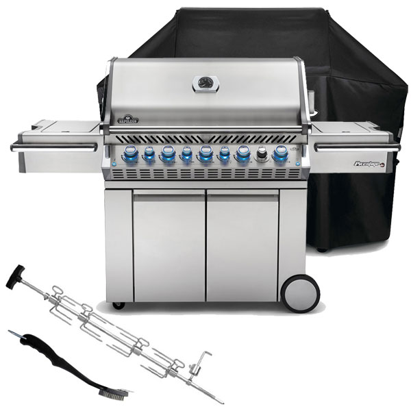 Napoleon Prestige PRO 665 RSIBNSS-3 Natural Gas BBQ | Rotisserie + <span style='color: #006666;'>FREE COVER + ACCESSORY</span>