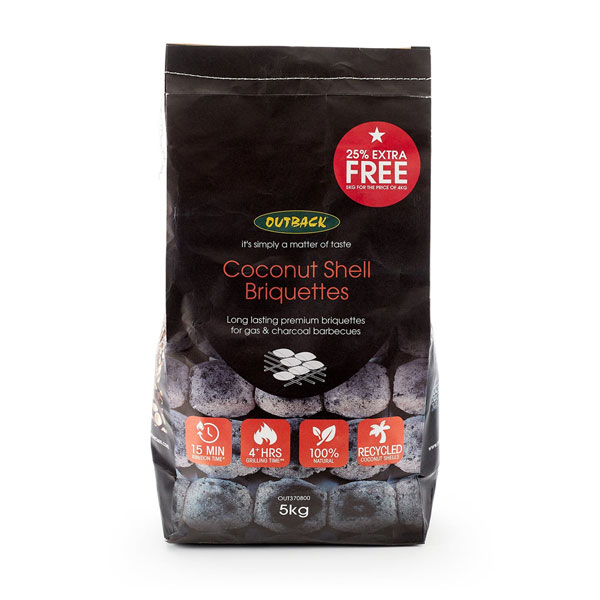 Outback Coconut Shell Briquettes 5Kg | New 2024