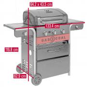 Char-Broil Gas2Coal 330 Hybrid Grill | Dimensions