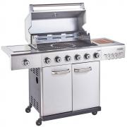 Outback Jupiter 6 Burner Hybrid Barbecue with Chopping Board &#124; Stainless Steel - view 2