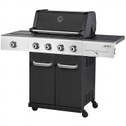Outback Jupiter Gourmet 4 Burner Hybrid Barbecue with Chopping Board &#124; Black - view 1