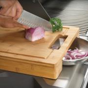 Napoleon PRO Carving/Cutting Board with Bowls 70012 | In Use