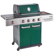 Outback Jupiter 4 Burner Hybrid Barbecue with Chopping Board &#124; Green - view 1