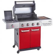 Outback Jupiter 4 Burner Hybrid Barbecue with Chopping Board &#124; Red - view 2