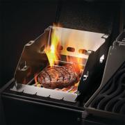 Napoleon Small Sizzle Zone Wind Shield and Skewer Rack 71302 | In Use Wind Sheild