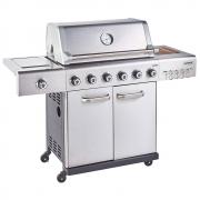 Outback Jupiter 6 Burner Hybrid Barbecue with Chopping Board &#124; Stainless Steel - view 1